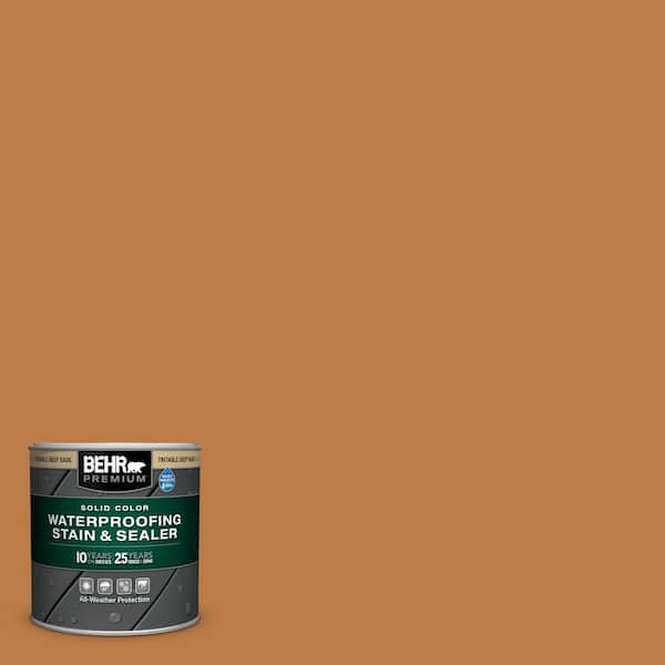 BEHR PREMIUM 8 oz. #SC-240 Autumn Trail Solid Color Waterproofing Exterior Wood Stain and Sealer Sample