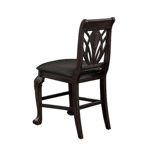 Benjara Gray Fabric Traditionally Styled Front Legs Dining Chair (Set of 2)