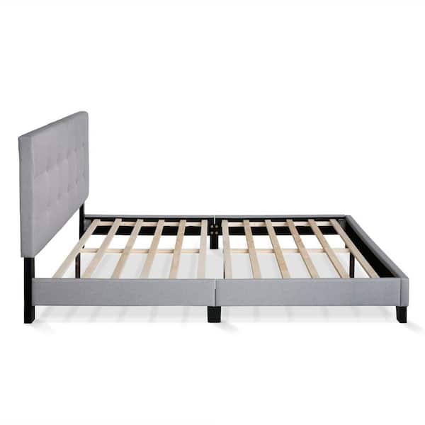 Laval Glacier Queen Button Tufted Bed Frame