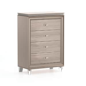 Panella 4-Drawer Rose Gold Chest of Drawers (43.5 in. H X 30.13 in. W X 16.5 in. D)