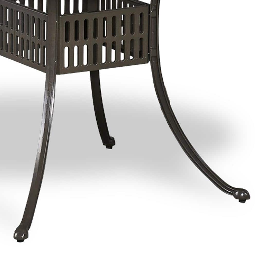 Charleston 48" Square Charcoal Aluminum Outdoor Dining Table
