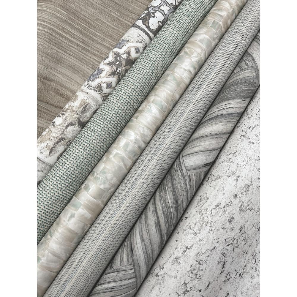 Blue Grasscloth Peel and Stick Wallpaper Roll