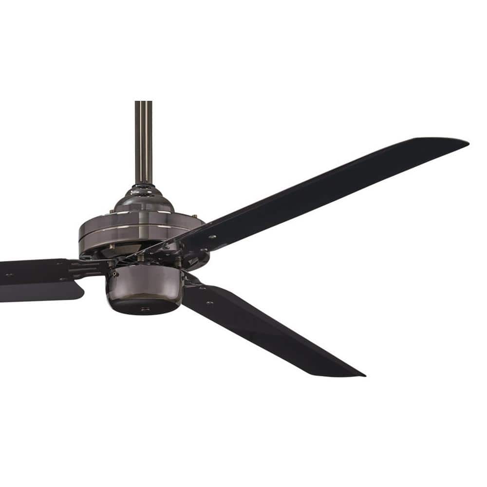 54" Gun Metal Industrial Ceiling Fan with Remote and Lighting