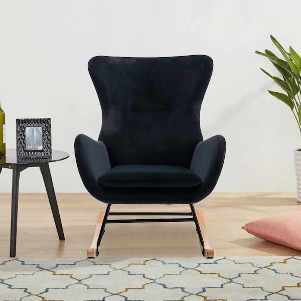 The range discount black velvet chair