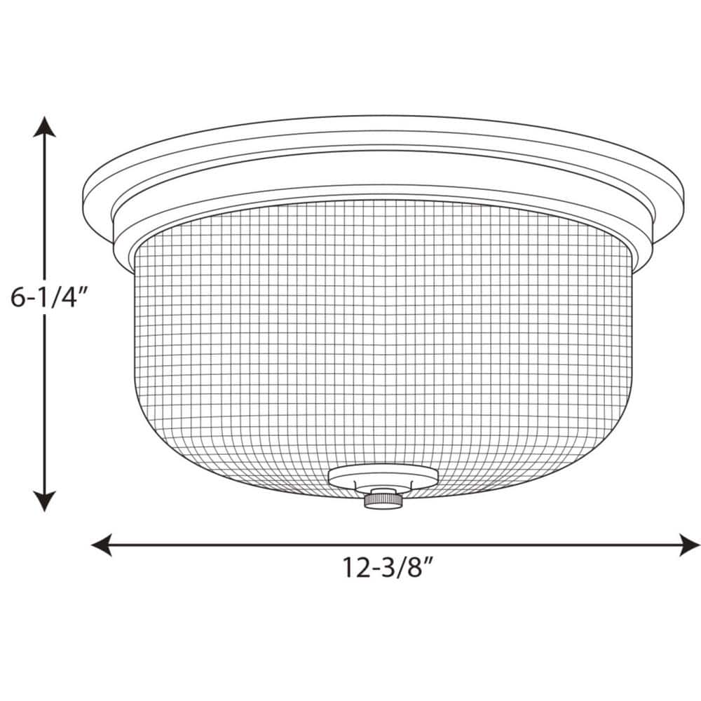 Chrome and Glass 12" Flush Mount Ceiling Light