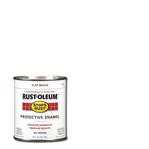 Rust-Oleum Stops Rust 1 Qt. Protective Enamel Flat White Interior/Exterior Paint