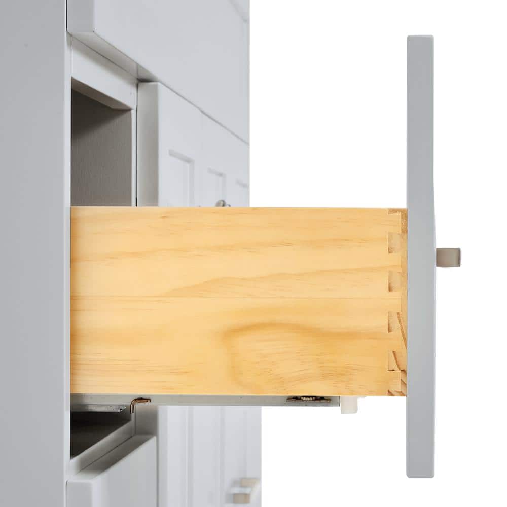 Hamlet 42-Inch Grey Freestanding Bathroom Vanity Cabinet with Brushed Nickel Hardware