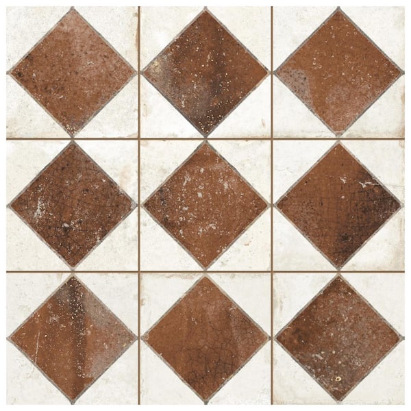 Merola Tile Kings Arles Brown 4-3/8 in. x 13 in. Ceramic Floor and Wall Take Home Tile Sample