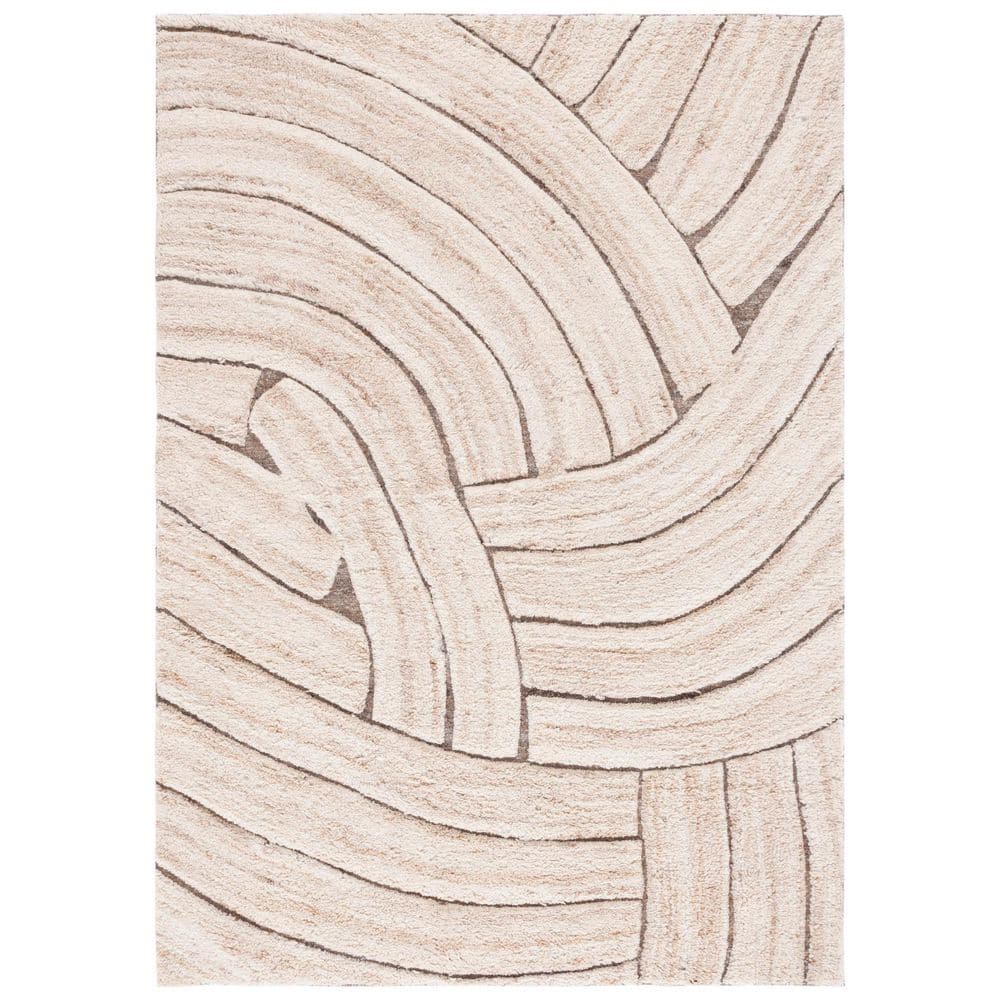 Casablanca Natural/Beige 3 ft. x 5 ft. Abstract Swirls Area Rug price history on PriceWatchPro