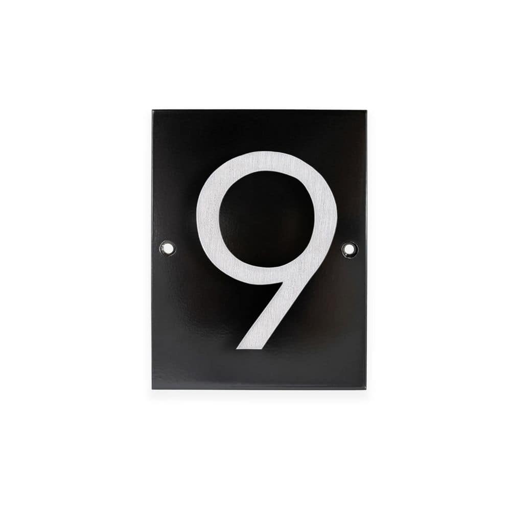 "Horizontal Floating Modern Address Plaque (4"" Numbers-1 Character)-Black/Brushed Aluminum" price history on PriceWatchPro
