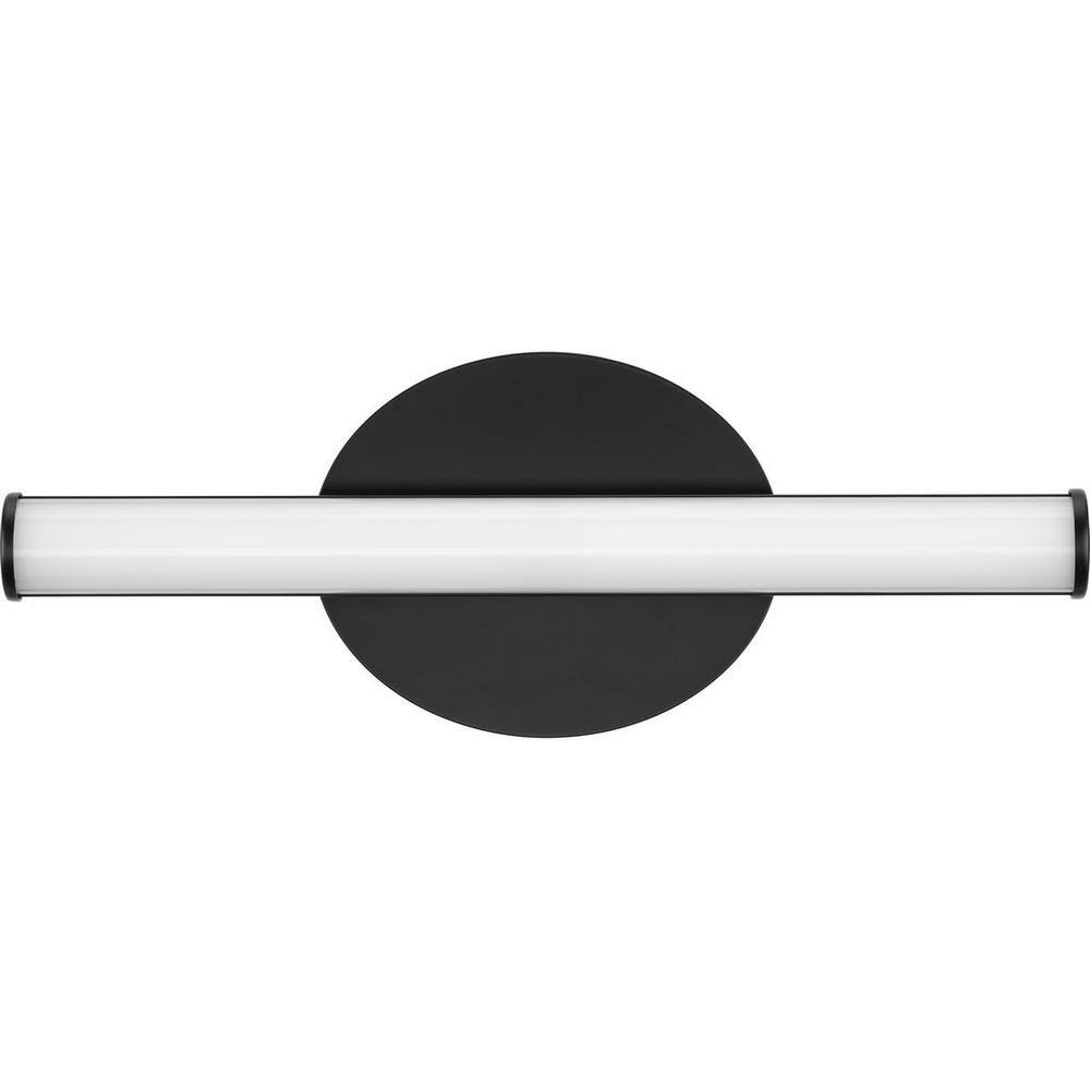 Matte Black LED Small Linear Vanity Light with Acrylic Shade