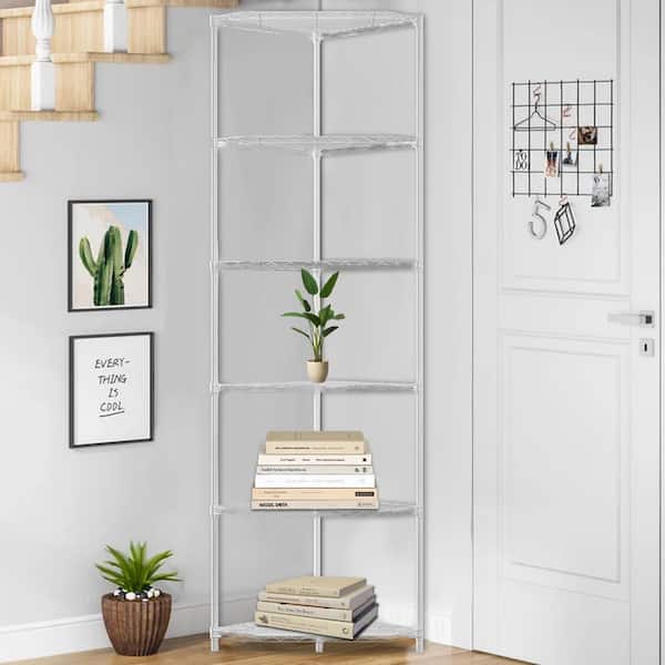 6-Tier Chrome Steel Adjustable Corner Wire Shelving Unit Garage Storage Rack (20 in. W x 72 in. H x 20 in. D)