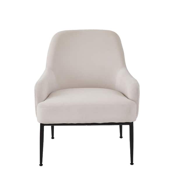 US Pride Furniture Elegance Beige Velvet Arm Chair