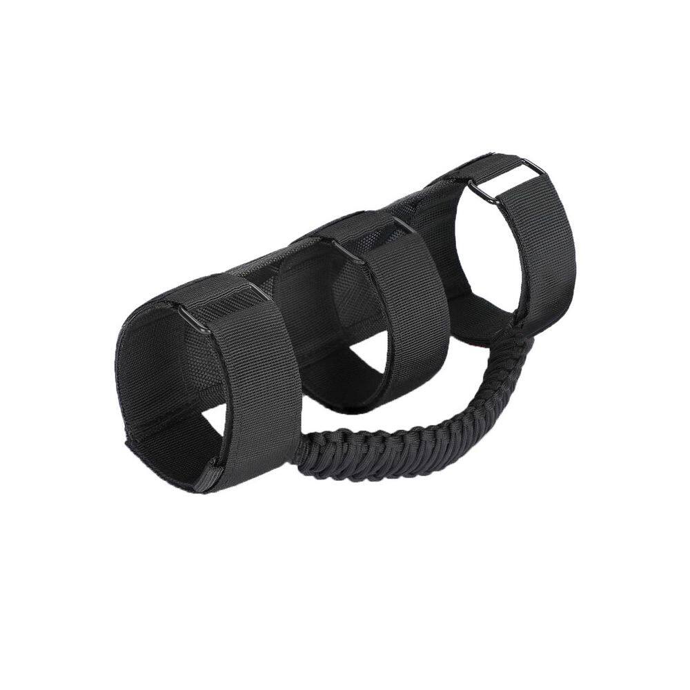 16.45 in. x 4 in. Grab Handle Paracord Grip Metal Buckle Triple Strap for Jeep Wrangler Gladiator Black 2 Pack price history on PriceWatchPro