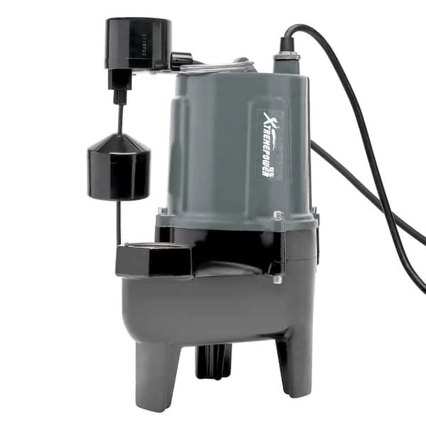 3/4 HP 8400 GPH Cast Iron Submersible Sewage Ejector Sump Pump