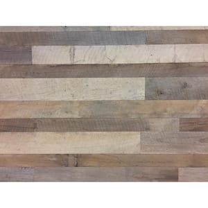 27 sq. ft. Mixed Width Original Face Reclaimed Barn Wood 6 ft. Long Plank Wall Paneling Kit