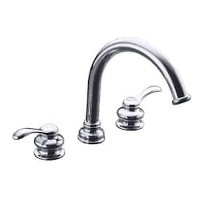Fairfax Deck-Mount Bath Faucet Trim, Lever Handles & 8-7/8 in. Non-Diverter Spout - Polished Chrome (Valve Not Included)