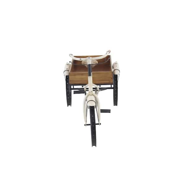 Litton Lane 24 in. White Metal Bike Indoor Outdoor
