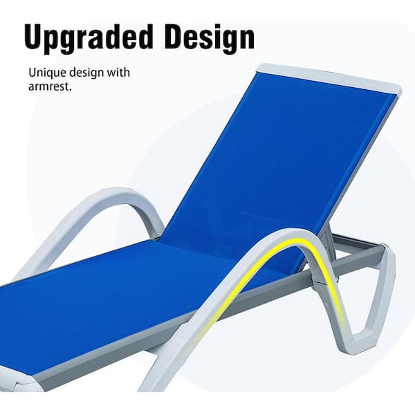 vmgreen Outdoor Patio Chaise Lounge Small Headrest Waterproof