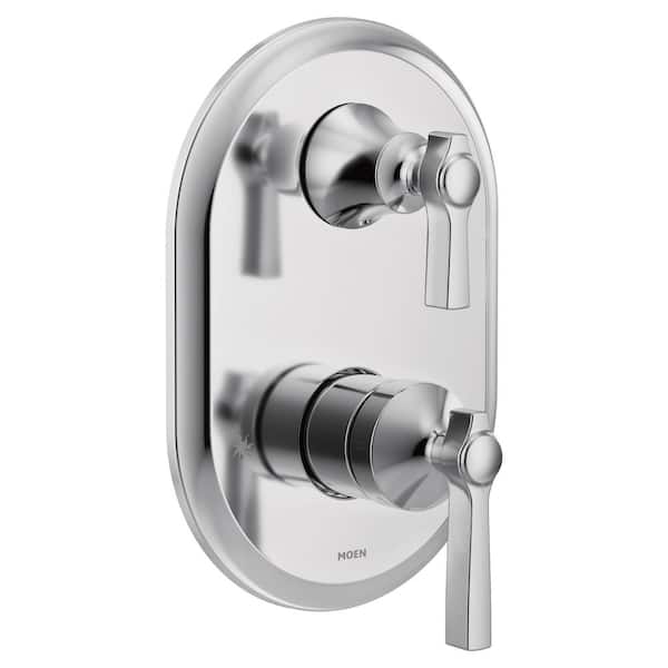 MOEN Flara M-CORE 3-Series 2-Handle Shower Trim Kit with Integrated Transfer Valve in Chrome (Valve Not Included)