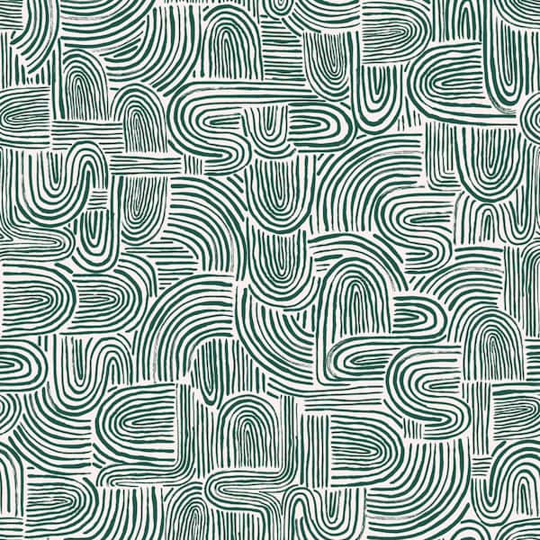 Tempaper Swell Dark Harbor Peel and Stick Wallpaper Sample