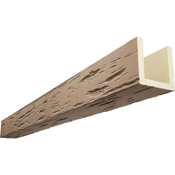 Ekena Millwork Endurathane 6 in. H x 6 in. W x 12 ft. L Pecky Cypress Oatmeal Faux Wood Beam
