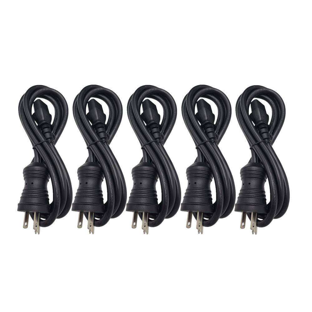 3 ft. 18 / 3 Hospital Grade AC Power Cord Indoor (NEMA 5-15PHG to IEC-60320-C13) Black 5-Pack price history on PriceWatchPro