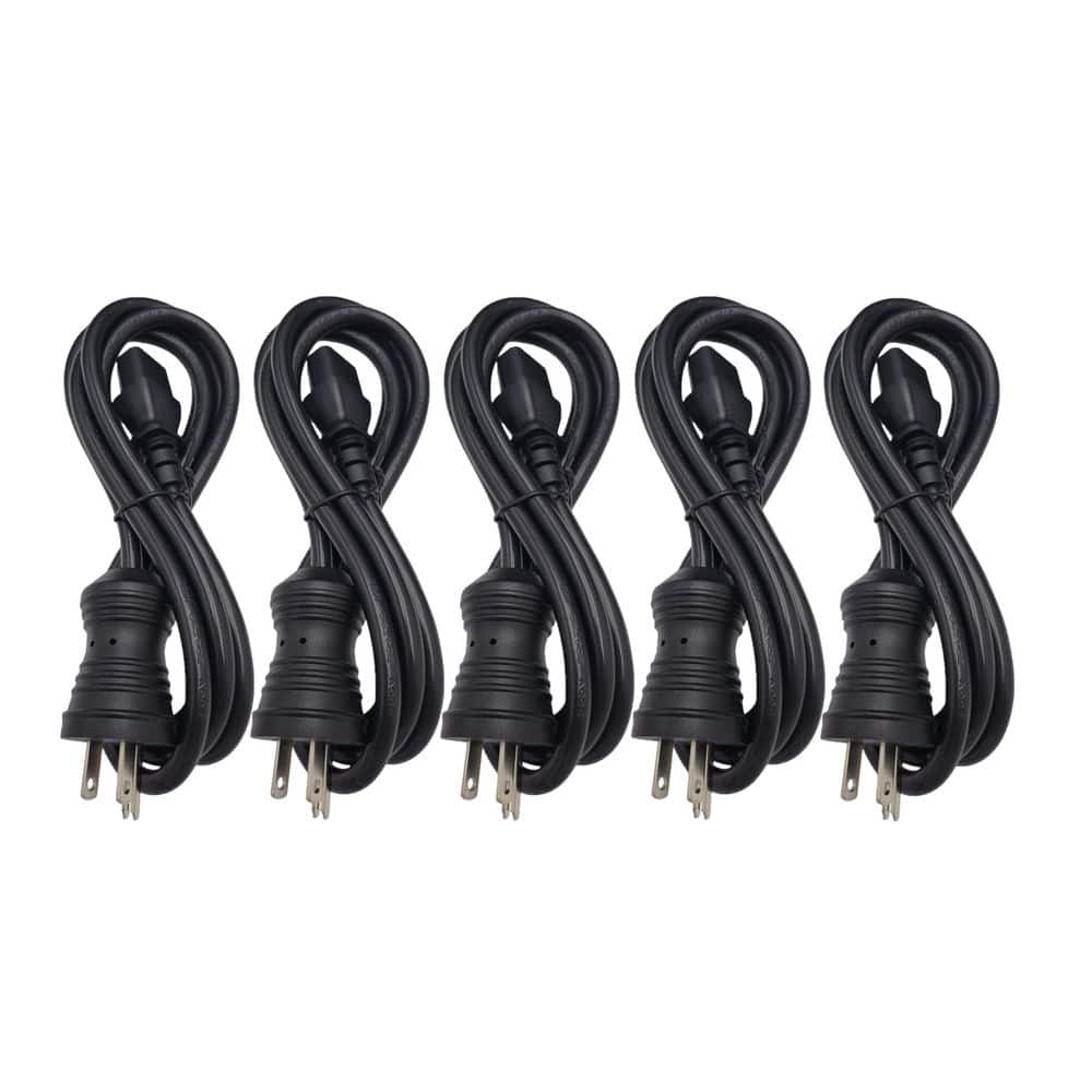 6 ft. 18 / 3 Hospital Grade AC Power Cord Indoor (NEMA 5-15PHG to IEC-60320-C13) Black 5-Pack price history on PriceWatchPro