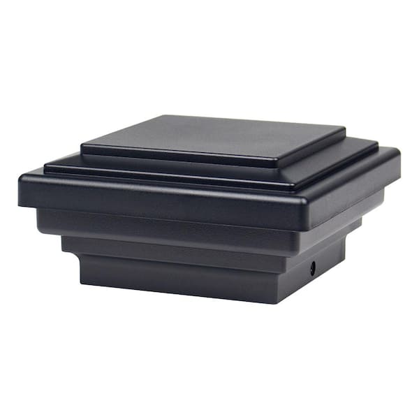 3-in W x 1-in L Powder-coated Post Cap- Fits Common Post Measurement: 2-1/2-in x 2-1/2-in