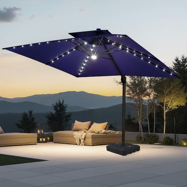 10 hanging patio umbrella brown Cantilever Umbrella 10x13 Aoodor 10ft Offset Patio Umbrella  Cantilever Hanging  Market Umbrella  Brown Octagon 12 Ft. Patio Umbrella