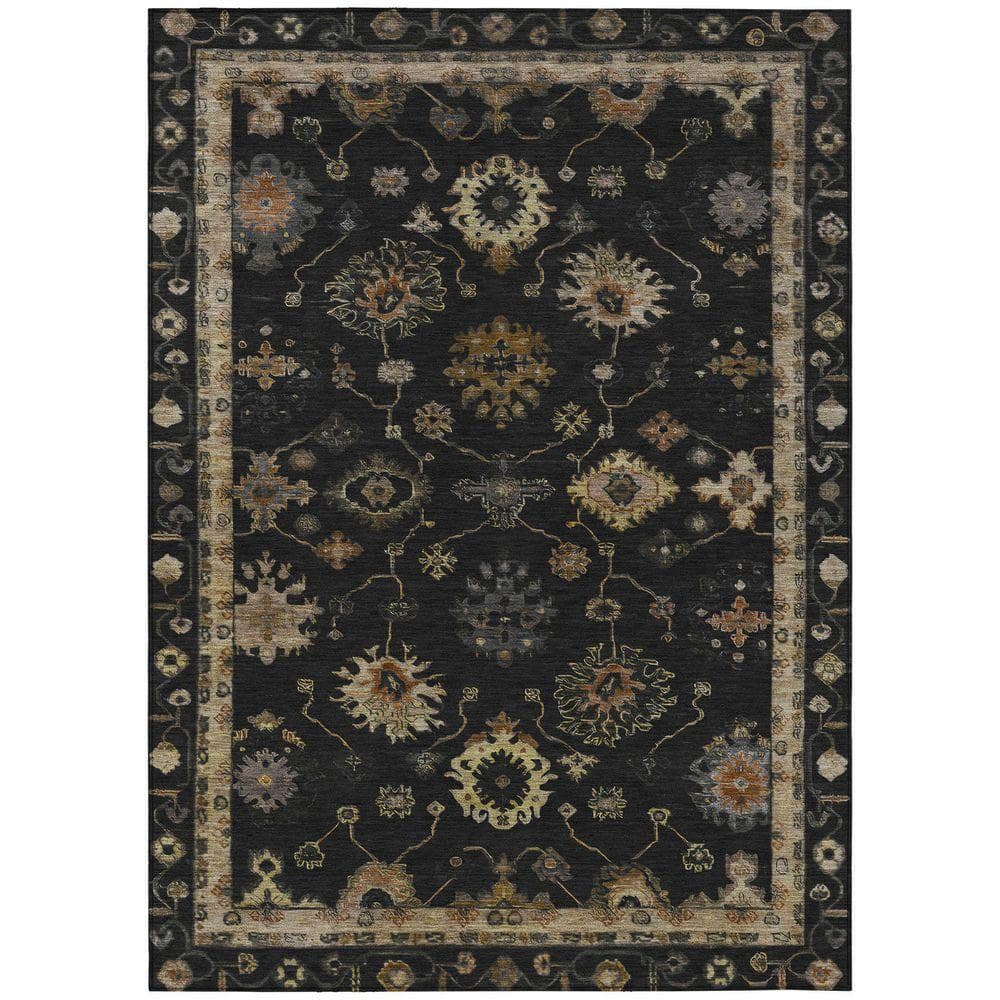 Qi10MAX9°　ARCHELON Black Out　50X Addison Rugs Chantille Machine Washable Indoor/Outdoor Abstract