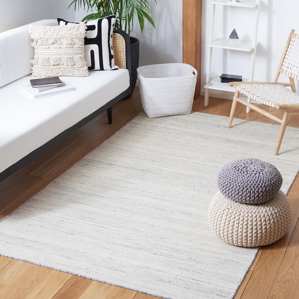 Natural Fiber Beige/Gray 5 ft. x 8 ft. Abstract Distressed Area Rug