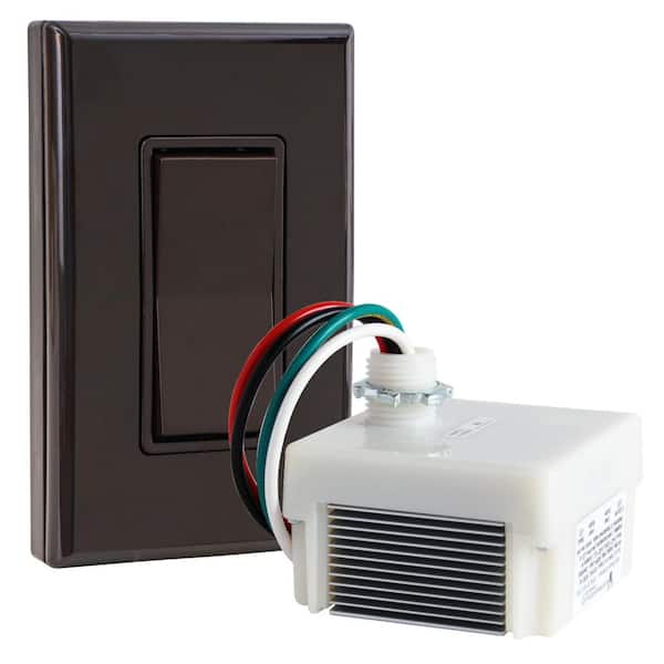 Battery-Free, Wireless Brown Rocker Dimmer Switch Kit for Dimmable Lights Remote Switch Controls Phase Dimming Receiver