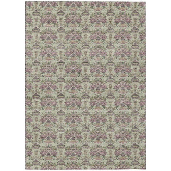 Chantille Machine Washable Indoor/Outdoor Abstract ACN2682 Celery 10 ft. x 14 ft. Area Rug