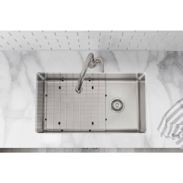 Elkay Avenue 33in. Dual Mount 1 Bowl 18 Gauge Stainless Steel Sink 