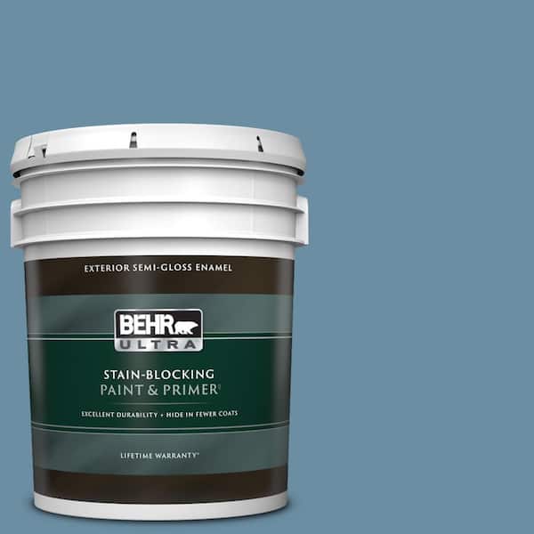 BEHR ULTRA 5 gal. #PPU14-04 French Court Semi-Gloss Enamel Exterior Paint & Primer