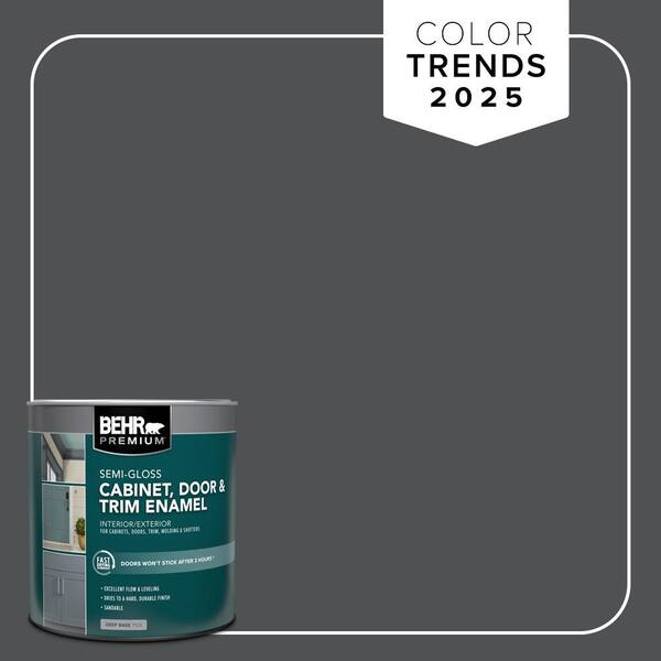 BEHR PREMIUM 1 qt. PPU1801 Cracked Pepper SemiGloss Enamel Interior