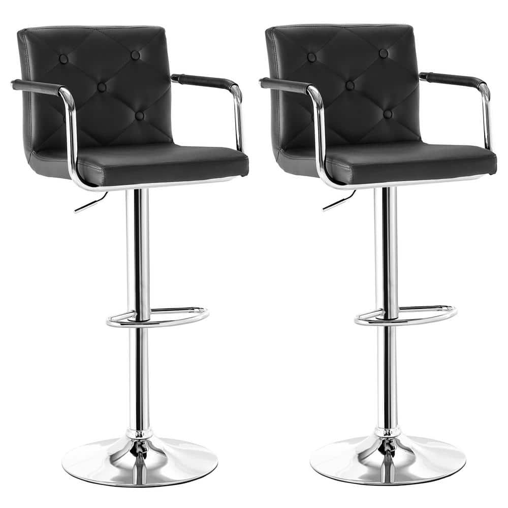 VECELO Bar Stools Adjustable Counter Stools Bar Chairs Synthetic