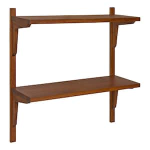 Meridien 24 in. x 24 in. x 8 in. Brown Decorative Wall Shelf