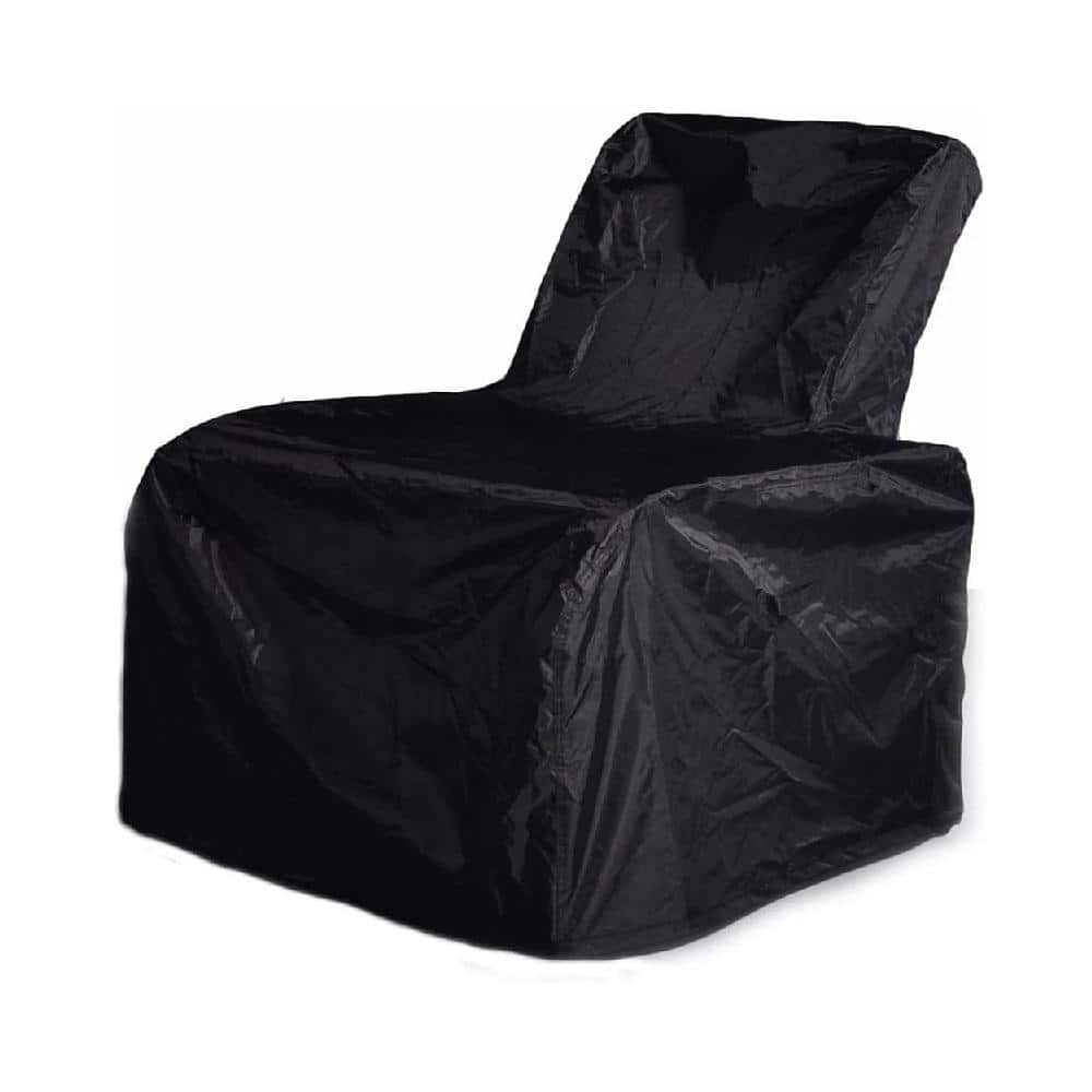 Misopily Medium Patio Furniture Chair Cover with Waterproof, UV Resistant Fabric, Drawstring and Cord Lock, Black