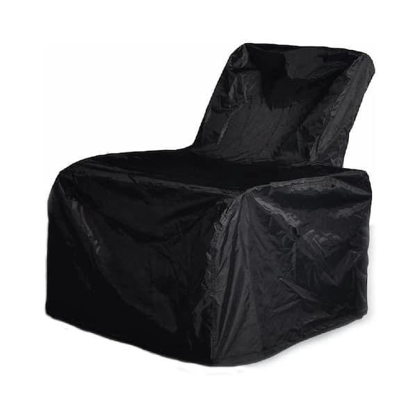 Misopily Medium Patio Furniture Chair Cover with Waterproof, UV Resistant Fabric, Drawstring and Cord Lock, Black