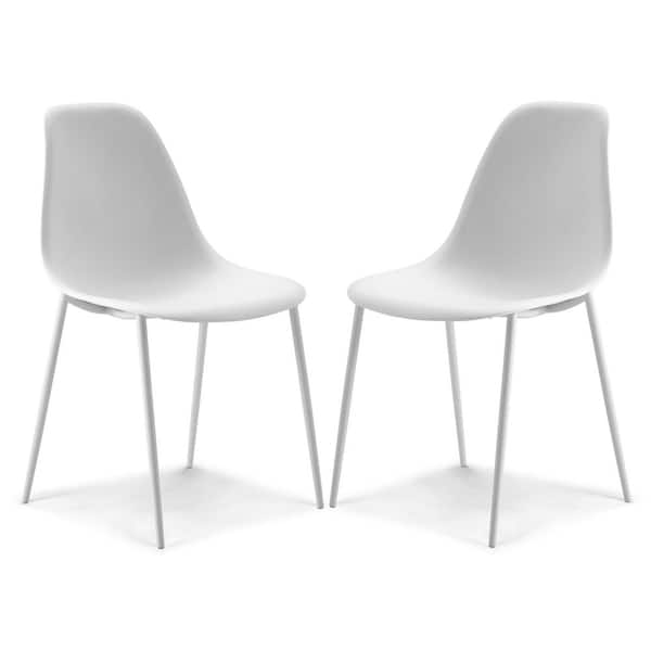 Poly and Bark White Isla Chair (Set of 2)