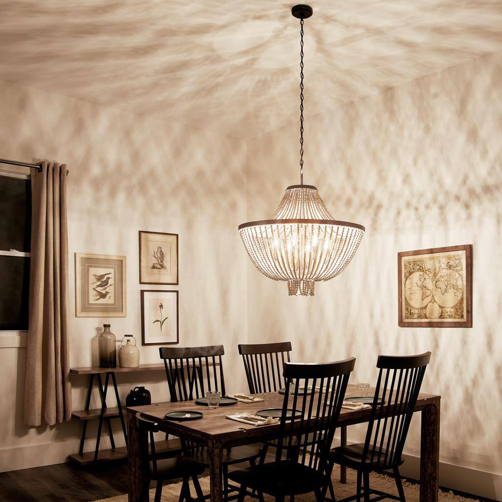 Elegant Black Crystal 8-Light Transitional Chandelier