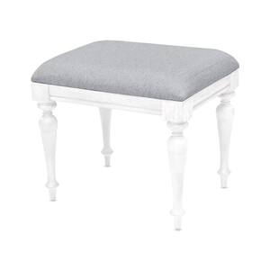 20 in. D x 16 in. W x 18 in. H Highland Park Rustic Ivory Vanity Bench