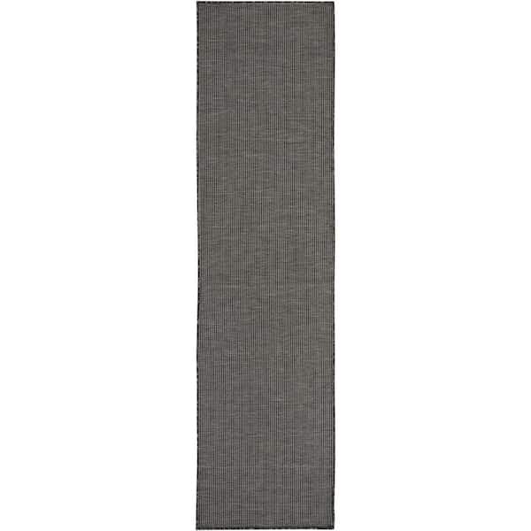 HomeRoots 8' Runner ft. Charcoal Solid Color Area Rug