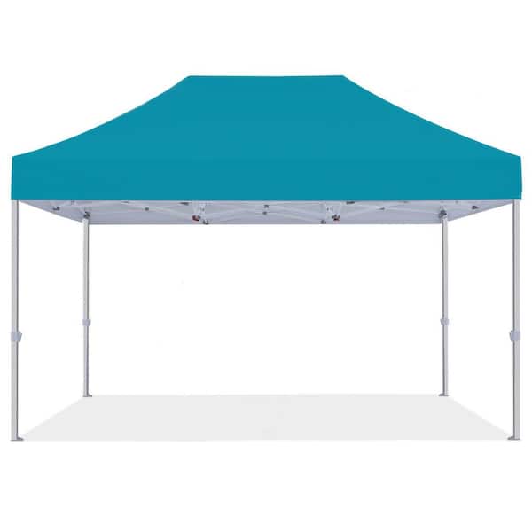 Terracemaster Commercial 10 ft. x 15 ft. Turquoise Pop Up Canopy Tent with Roller Bag