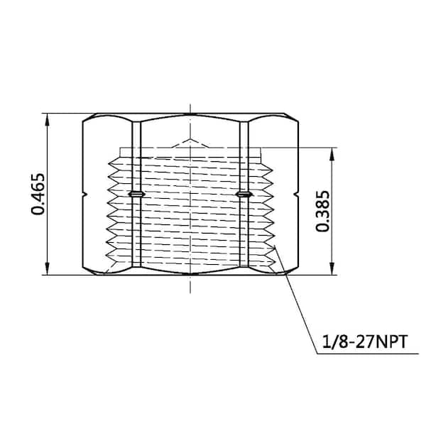 1/8 in. FIP Brass Cap Fitting