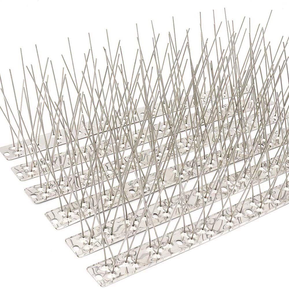 13.8 in. 30 ft. 5 in. Bird Spikes Stainless Steel for Small Birds Pigeons Sparrow Metal Fence 28-Pack Uninstalled price history on PriceWatchPro