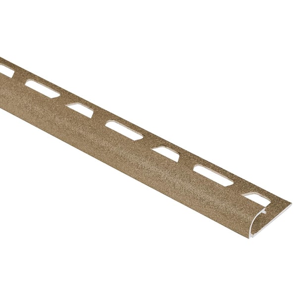 Schluter Rondec Beige 1/4 in. x 8 ft. 2-1/2 in. Color-Coated Aluminum Bullnose Tile Edging Trim
