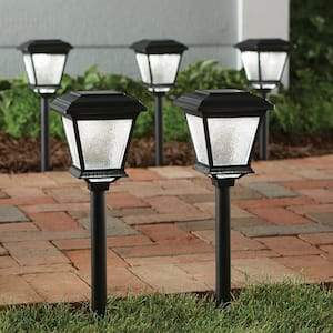 Solar 15 Lumens Black Outdoor Integrated LED Landscape Path Light (6-Pack); Weather/Water/Rust Resistant